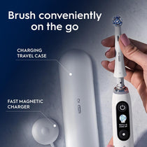 Oral-B iO9 Electric Toothbrush White With 1 Brush Head Charging Travel Case, 7 Cleaning Modes And App Connectivity