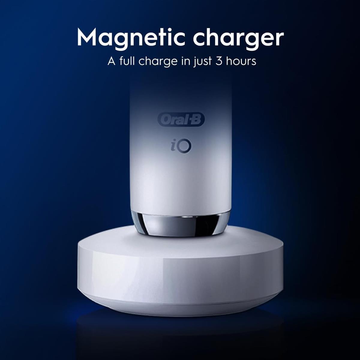 Oral-B iO9 Electric Toothbrush White With 1 Brush Head Charging Travel Case, 7 Cleaning Modes And App Connectivity