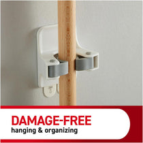 3M Command Broom Gripper 1 Holder with 2 Adhesive Strips White Holds Up to 1.8 kg