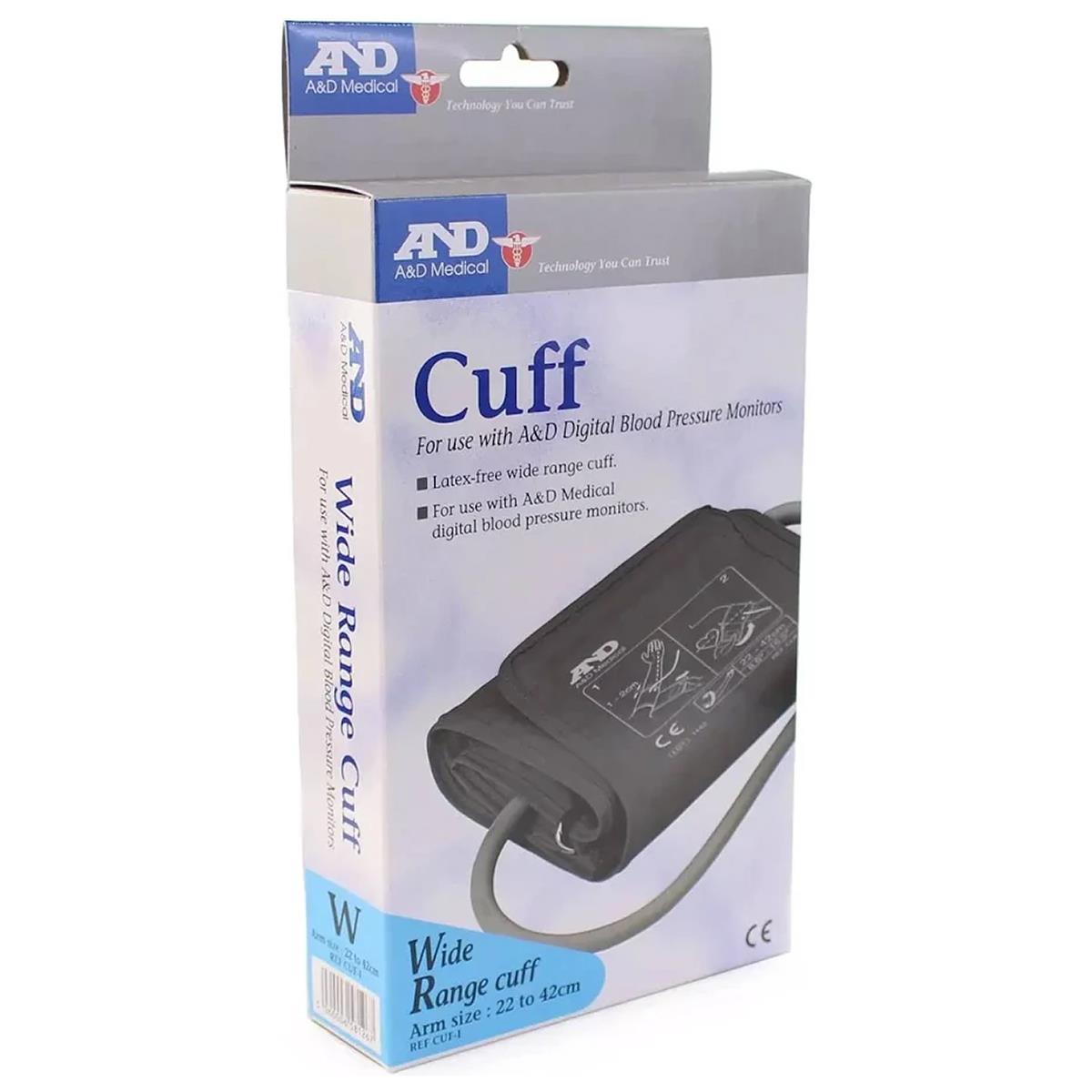 A&D Medical Wide Range Blood Pressure Monitor Cuff Upper Arm Replacement Band For 22-42cm Medium To Large