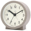 Acctim Gaby Small Analogue Alarm Clock Contemporary Round Quartz Bedside Clock Mocha Battery Powered
