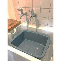 Addis Large Washing Up Bowl 12L Air Blue Plastic Utility Basin With Handles for Kitchen Belfast and Butler Sinks