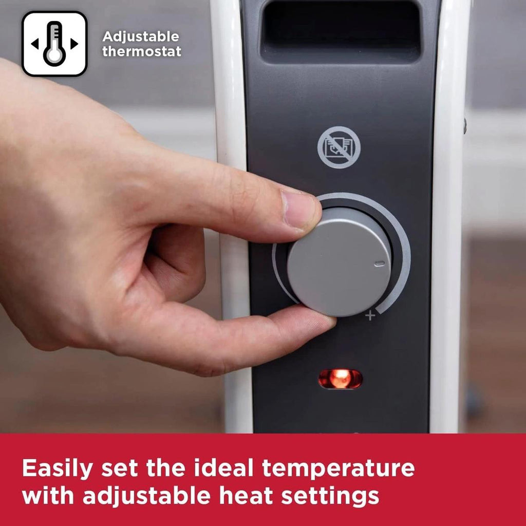 Black And Decker 2200W Portable Convection Heater 3 Heat Settings 800W 1200W 2200W Adjustable Thermostat White