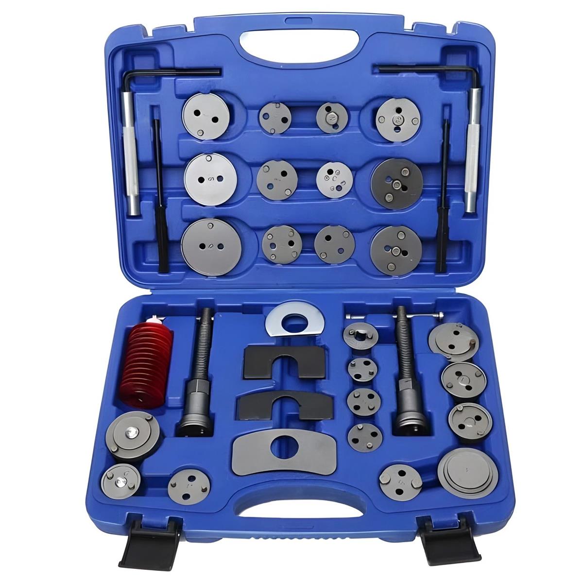 BlueSpot 35 Piece Brake Caliper Wind Back Tool Kit Left Right Hand Thread Piston Rewind Set With Storage Case