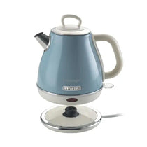 Ariete Vintage Retro Electric Jug Kettle 1 Litre 1600W Metal Cordless Jug With 360° Swivel Base Auto Shut-Off Blue