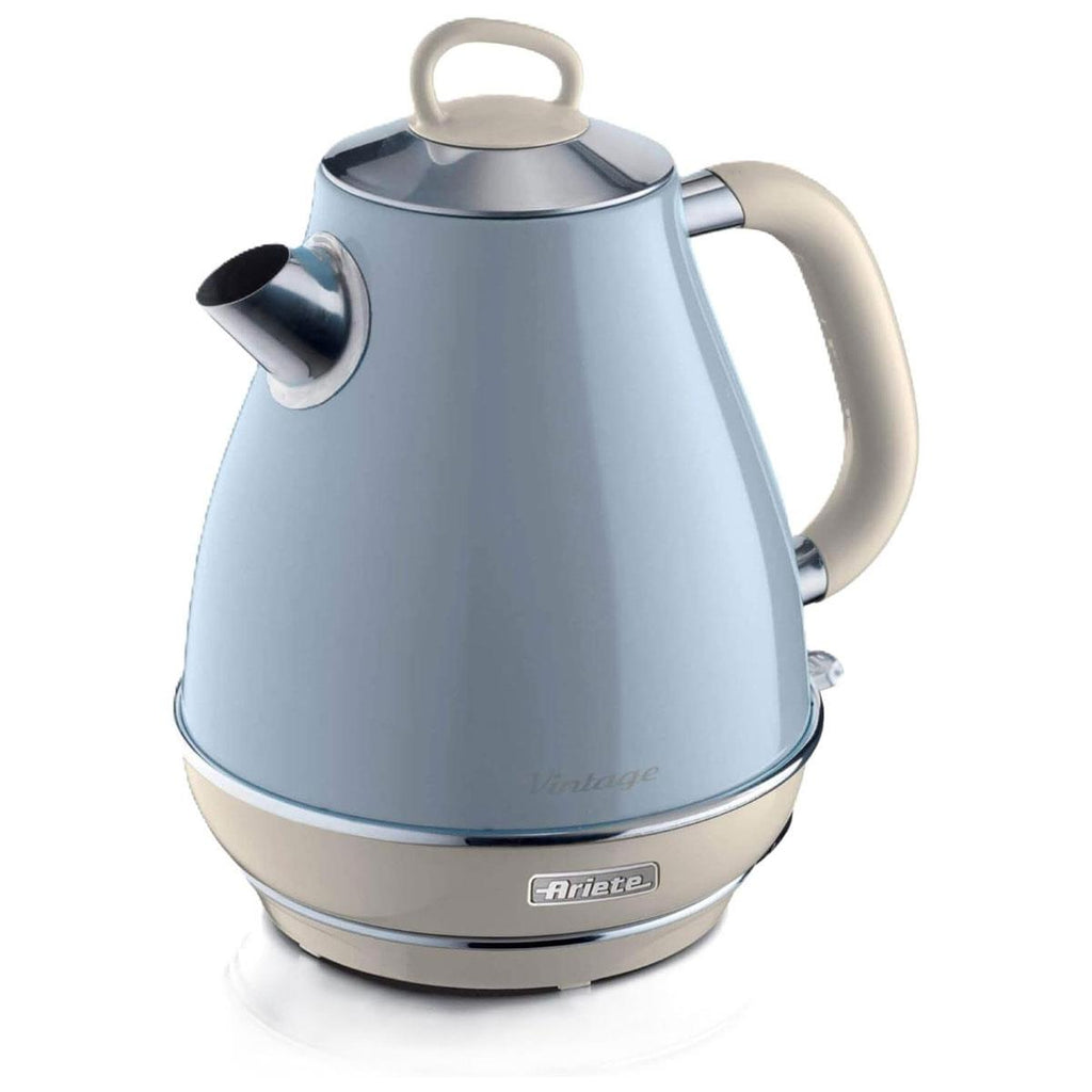 Ariete Vintage Cordless Kettle 2000W Stainless Steel 1.7L Blue with 360° Swivel Base