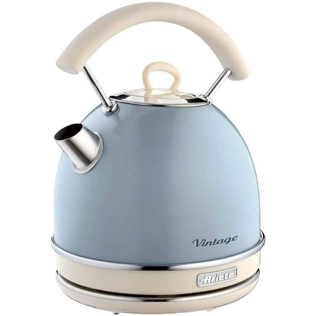 Ariete Cordless Electric Kettle Vintage Dome 1.7L 2000W Stainless Steel Glossy Blue