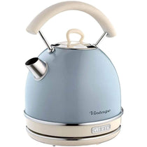 Ariete Cordless Electric Kettle Vintage Dome 1.7L 2000W Stainless Steel Glossy Blue