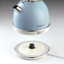 Ariete Cordless Electric Kettle Vintage Dome 1.7L 2000W Stainless Steel Glossy Blue