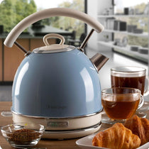 Ariete Cordless Electric Kettle Vintage Dome 1.7L 2000W Stainless Steel Glossy Blue