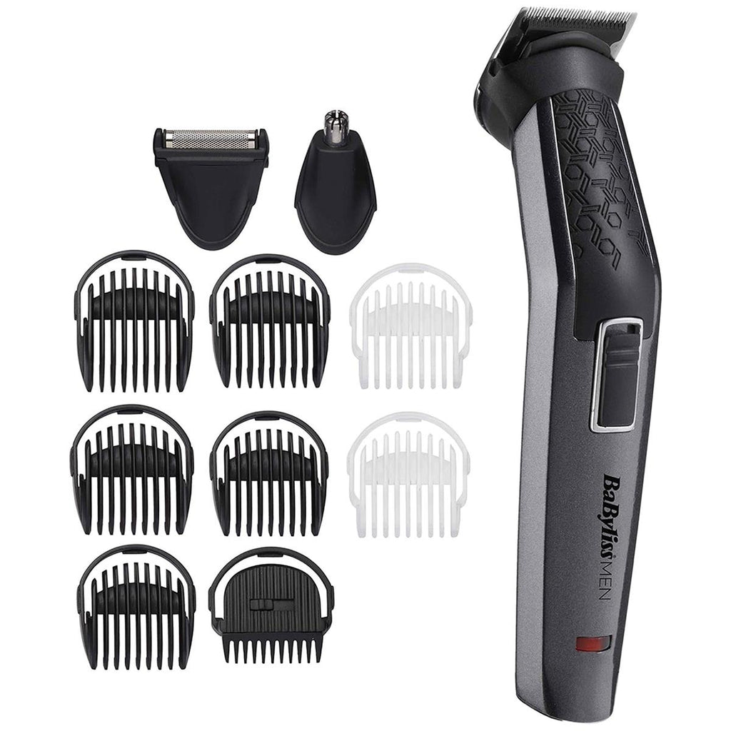 BaByliss 11-in-1 Carbon Titanium Face And Body Multi Grooming Kit Cordless Beard Trimmer With Nose Trimmer And Foil Shaver