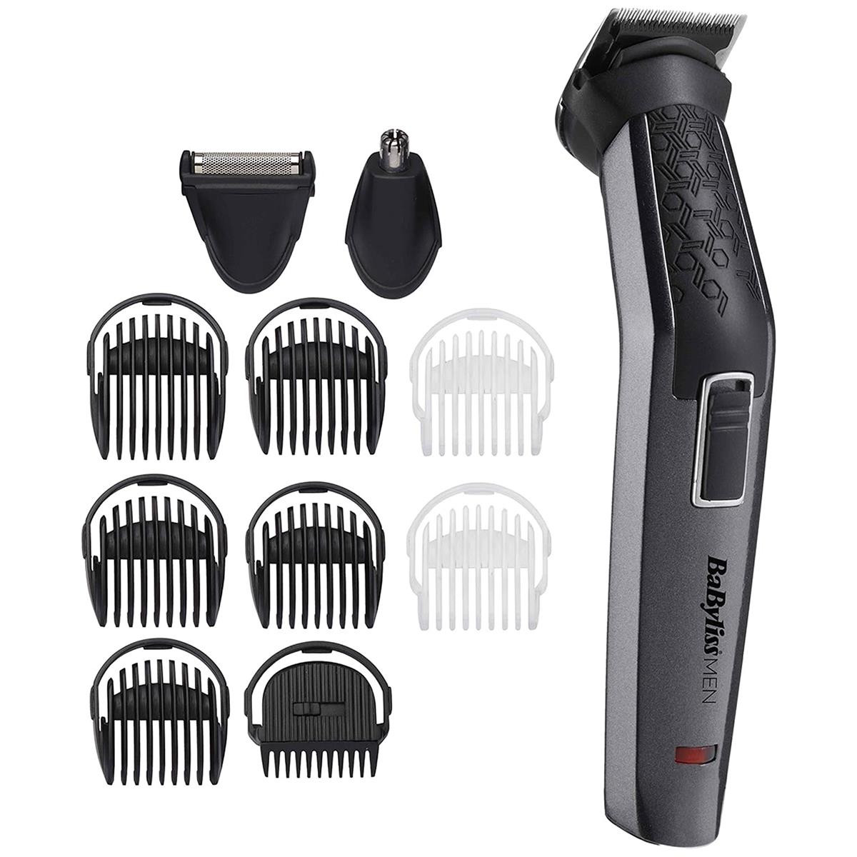 BaByliss 11-in-1 Carbon Titanium Face And Body Multi Grooming Kit Cordless Beard Trimmer With Nose Trimmer And Foil Shaver