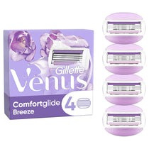 Gillette Venus ComfortGlide Breeze Women's Razor Blade Refills 3 Blades Water-Activated Gel Bars Freesia Body Butter 4 Count