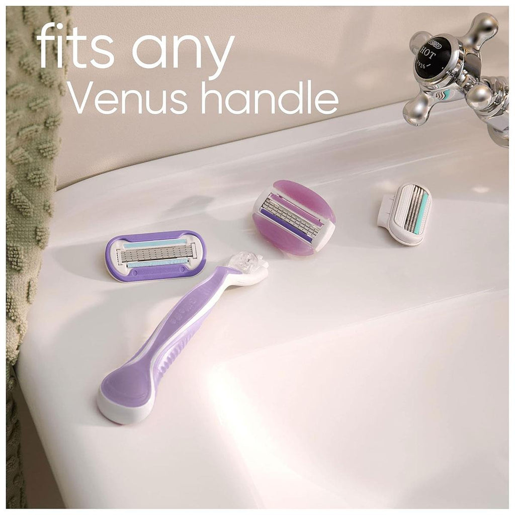 Gillette Venus ComfortGlide Breeze Women's Razor Blade Refills 3 Blades Water-Activated Gel Bars Freesia Body Butter 4 Count