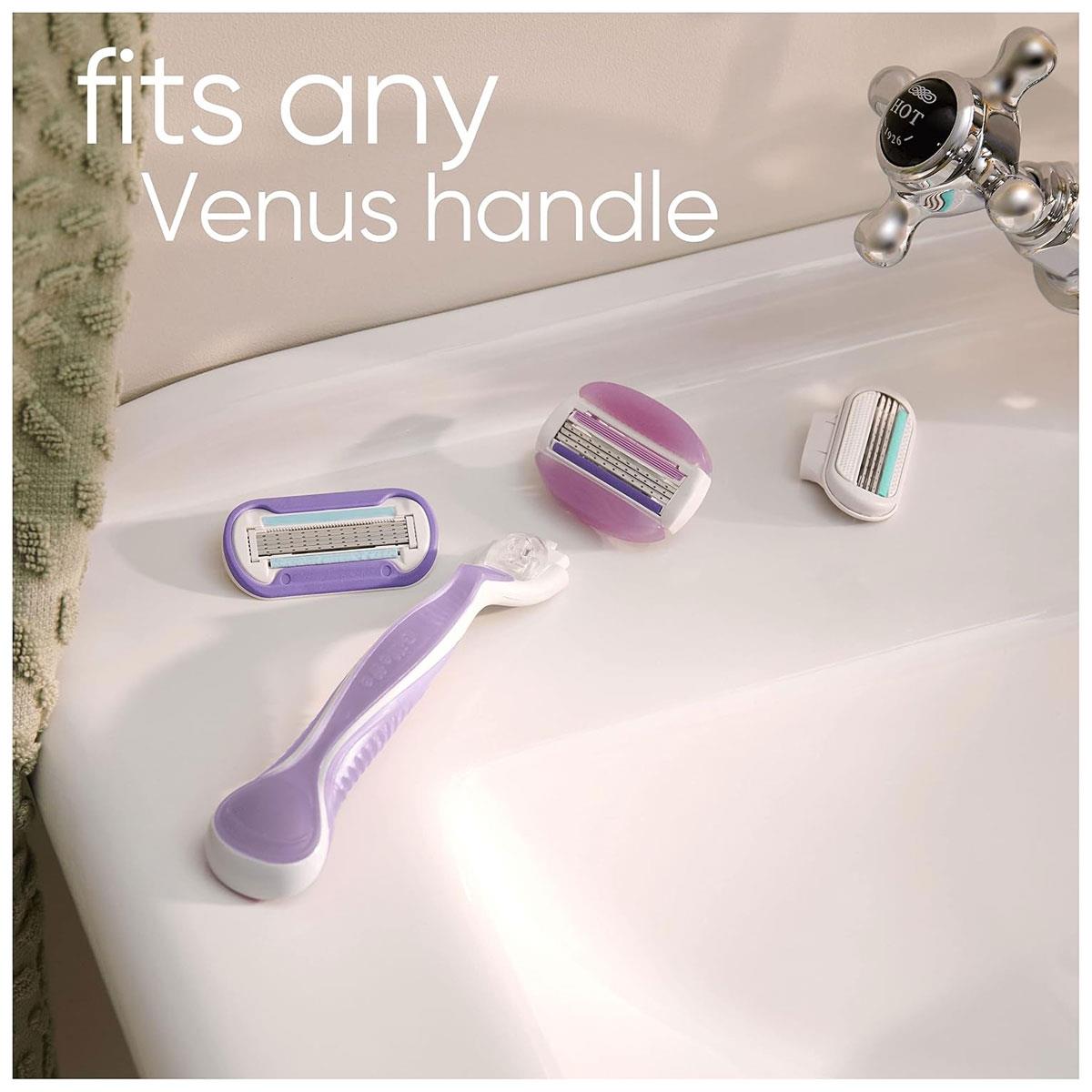 Gillette Venus ComfortGlide Breeze Women's Razor Blade Refills 3 Blades Water-Activated Gel Bars Freesia Body Butter 4 Count