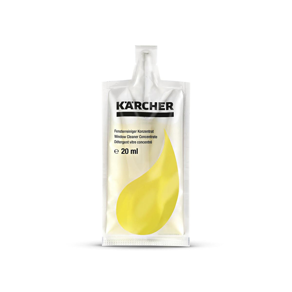 Karcher Window Cleaner Concentrate RM 503 Sachets For Window Vac Glass, Mirrors And Shower Cubicles 4 x 20ml Pack