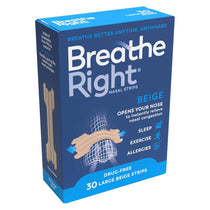 Breathe Right Original Beige Nasal Strips Large - 30 Count