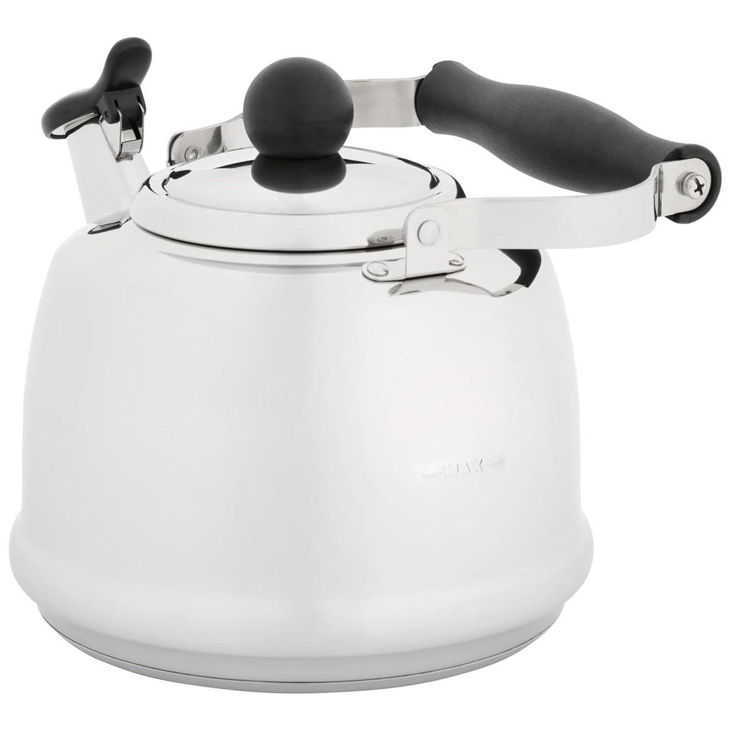 Judge 1.9L Stovetop Kettle Stainless Steel Whistling Kettle Heat Resistant Handle Non-Drip Spout All Hob Types