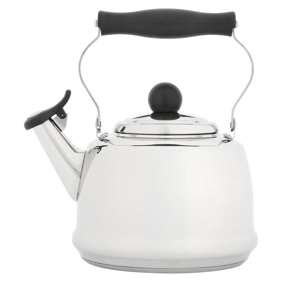 Judge 1.9L Stovetop Kettle Stainless Steel Whistling Kettle Heat Resistant Handle Non-Drip Spout All Hob Types