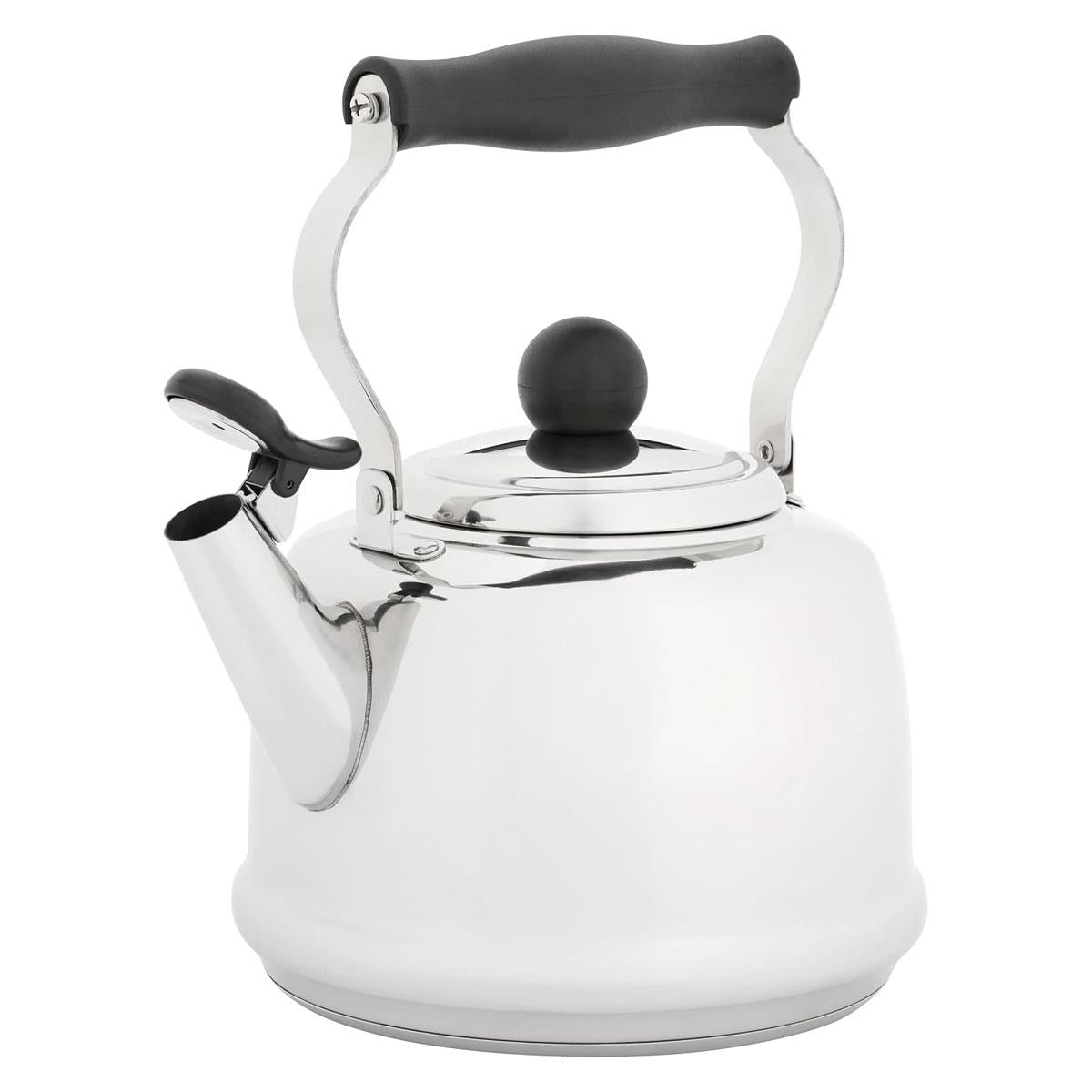 Judge 1.9L Stovetop Kettle Stainless Steel Whistling Kettle Heat Resistant Handle Non-Drip Spout All Hob Types