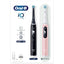 Oral-B iO6 Electric Toothbrush for Adults 2 Handles Black Lava & Pink Sand 2 Heads 5 Modes Whitening