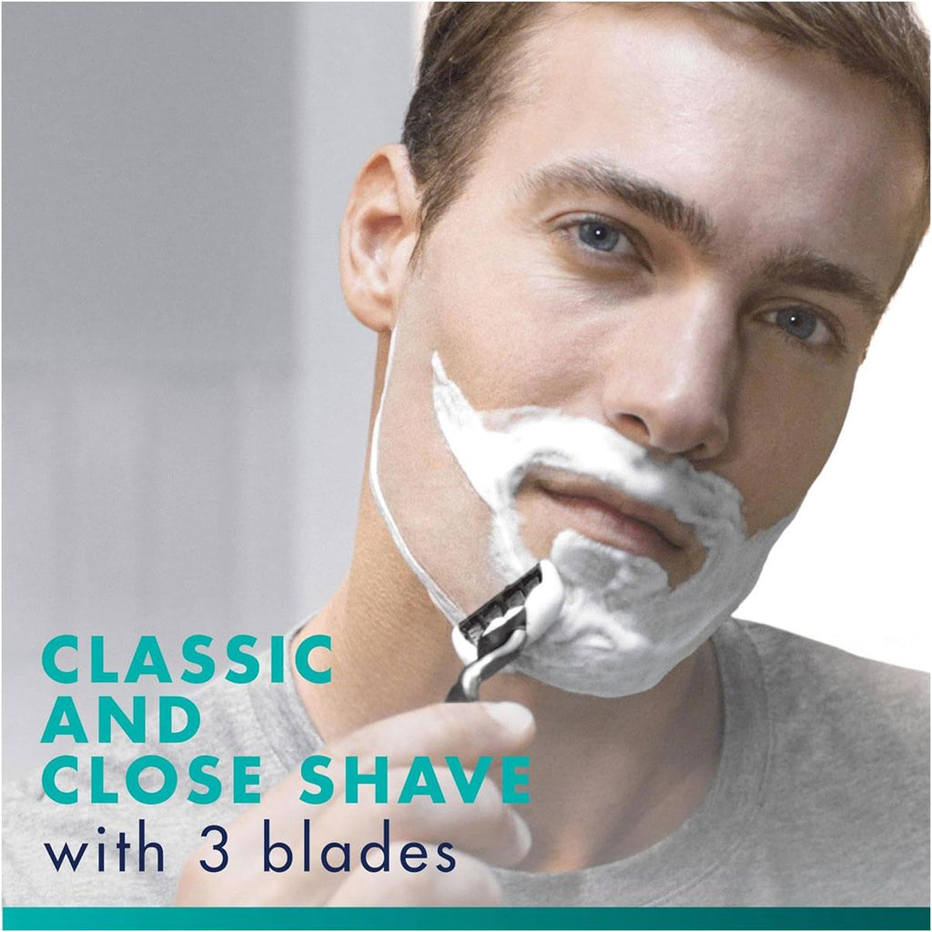 Gillette Mach3 Razor Blade Refills for Men Pack of 20 3-Blade Replacement Cartridges with Lubrastrip Fits Mach3 Razors