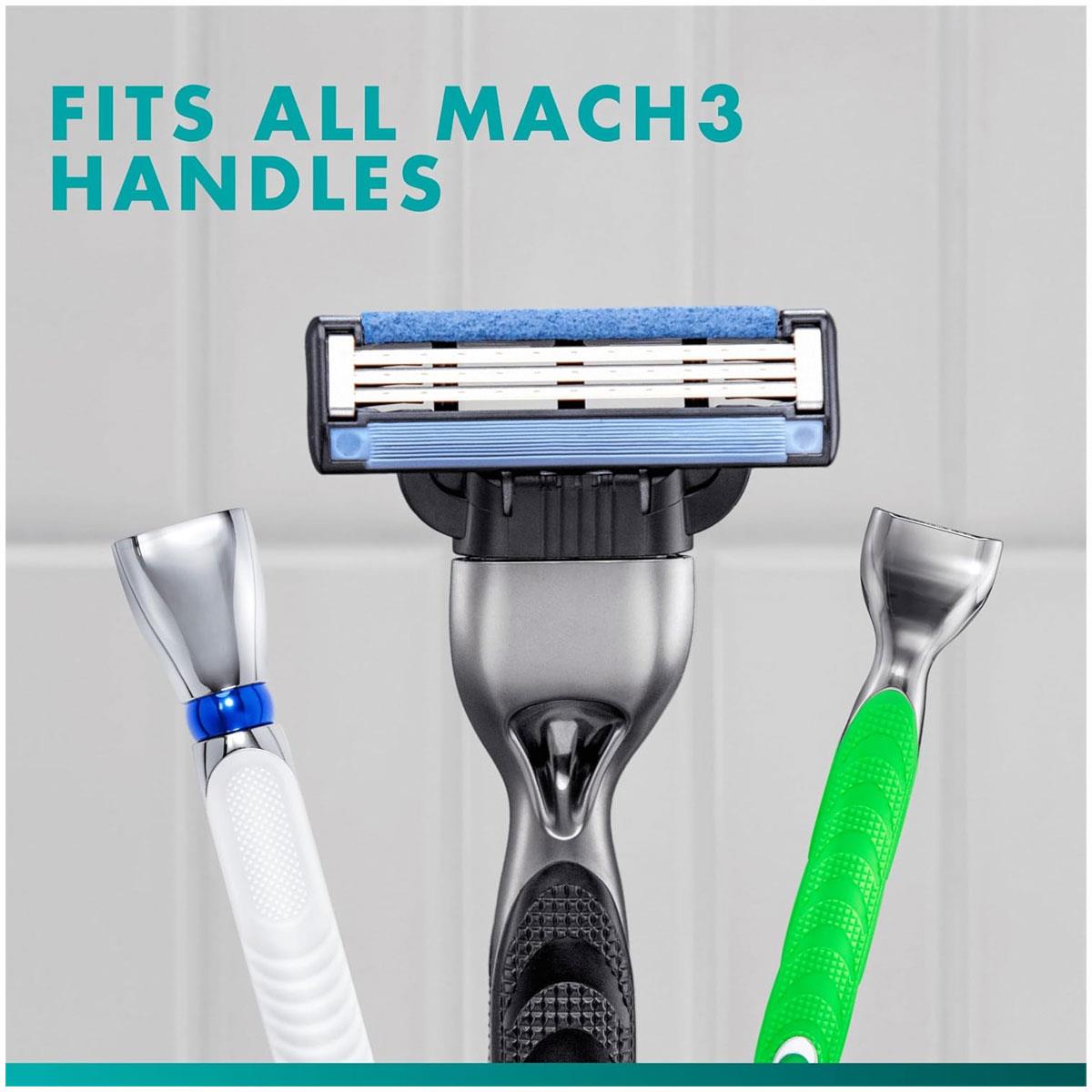 Gillette Mach3 Razor Blade Refills for Men Pack of 20 3-Blade Replacement Cartridges with Lubrastrip Fits Mach3 Razors