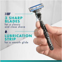 Gillette Mach3 Razor Blade Refills for Men Pack of 20 3-Blade Replacement Cartridges with Lubrastrip Fits Mach3 Razors