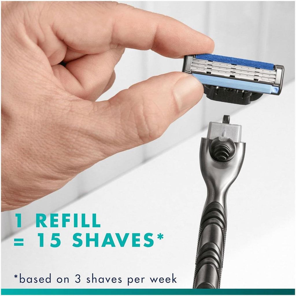 Gillette Mach3 Razor Blade Refills for Men Pack of 20 3-Blade Replacement Cartridges with Lubrastrip Fits Mach3 Razors