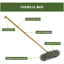 JVL Bamboo Chenille Mop Natural