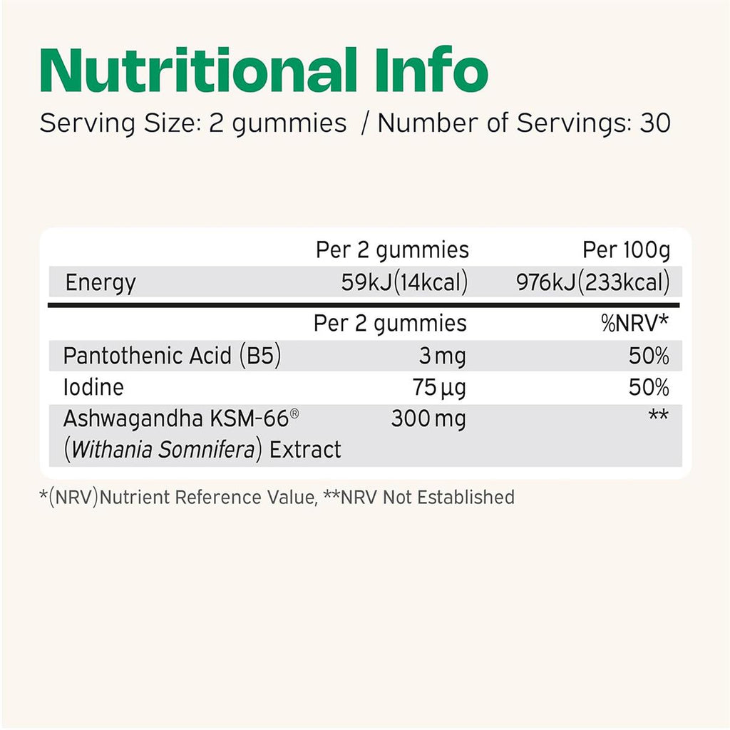 Nutriburst Ashwagandha 300mg Gummies 60 Count
