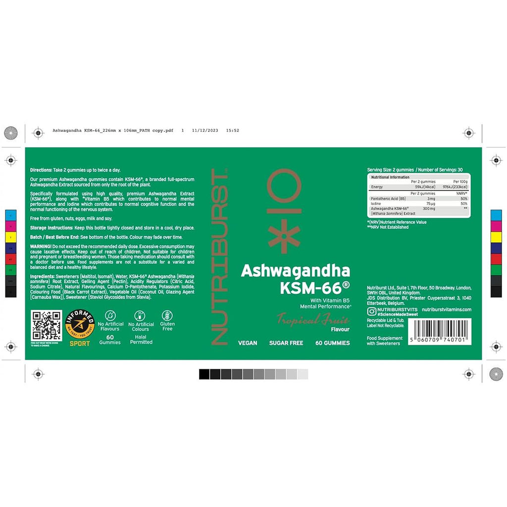Nutriburst Ashwagandha 300mg Gummies 60 Count