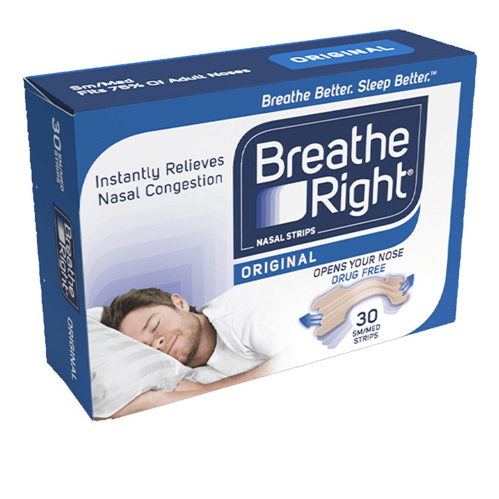 Breathe Right Original Tan Nasal Strips Small/Medium 30 Count