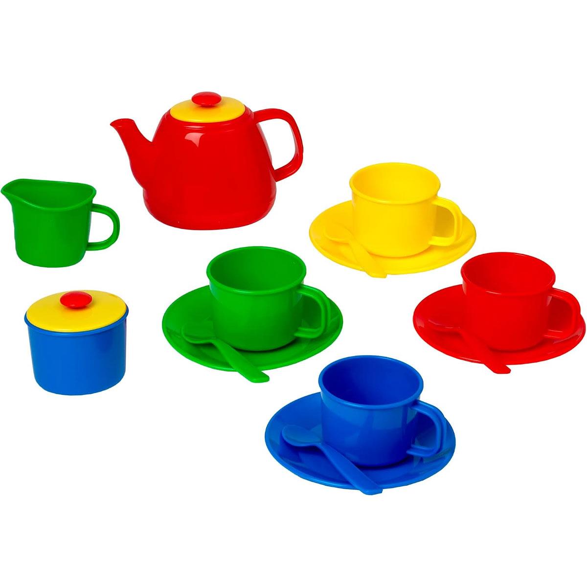 Peterkin Tea Set In Carry Case - Primary Colours