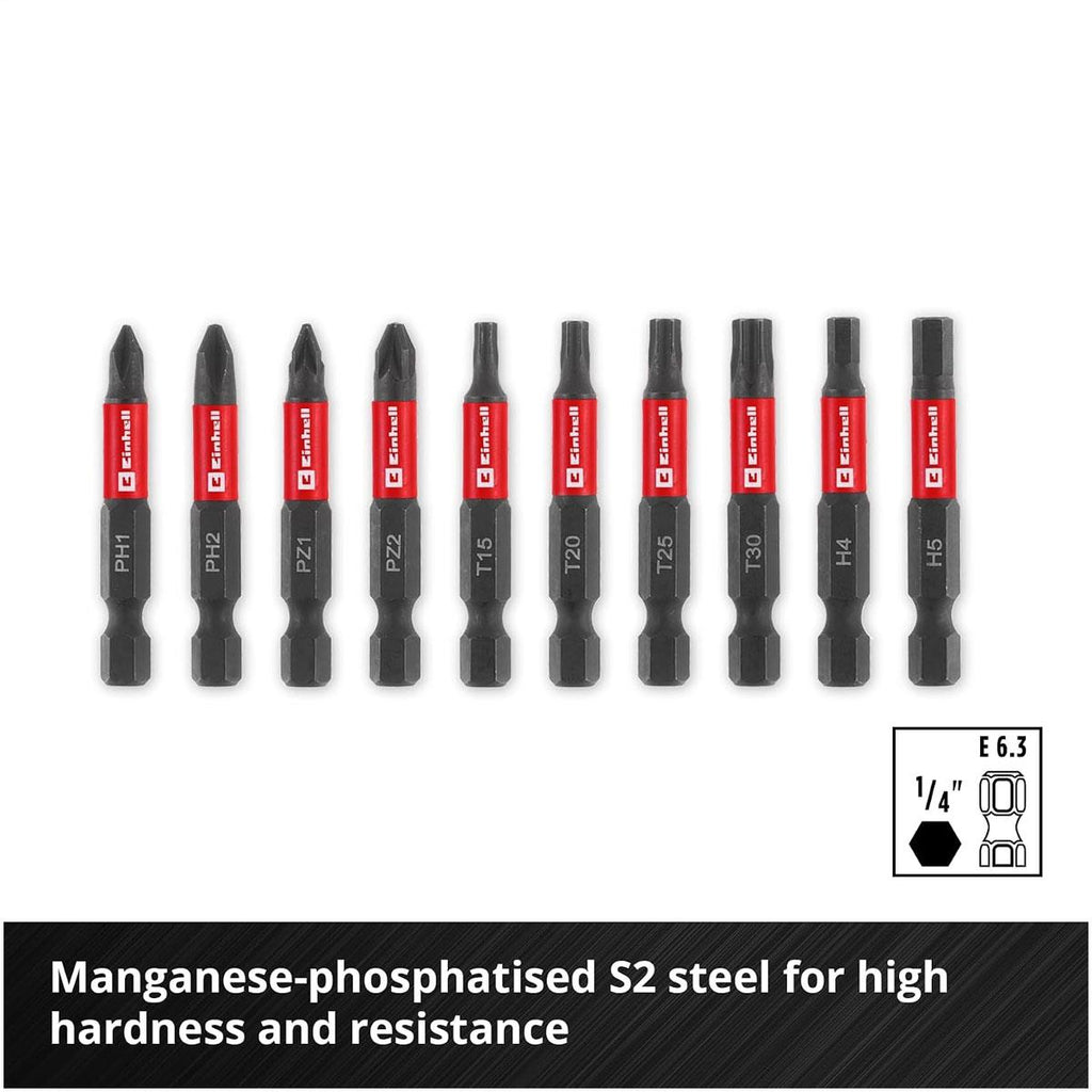 Einhell Impact Screwdriver Bit Set 10 Piece
