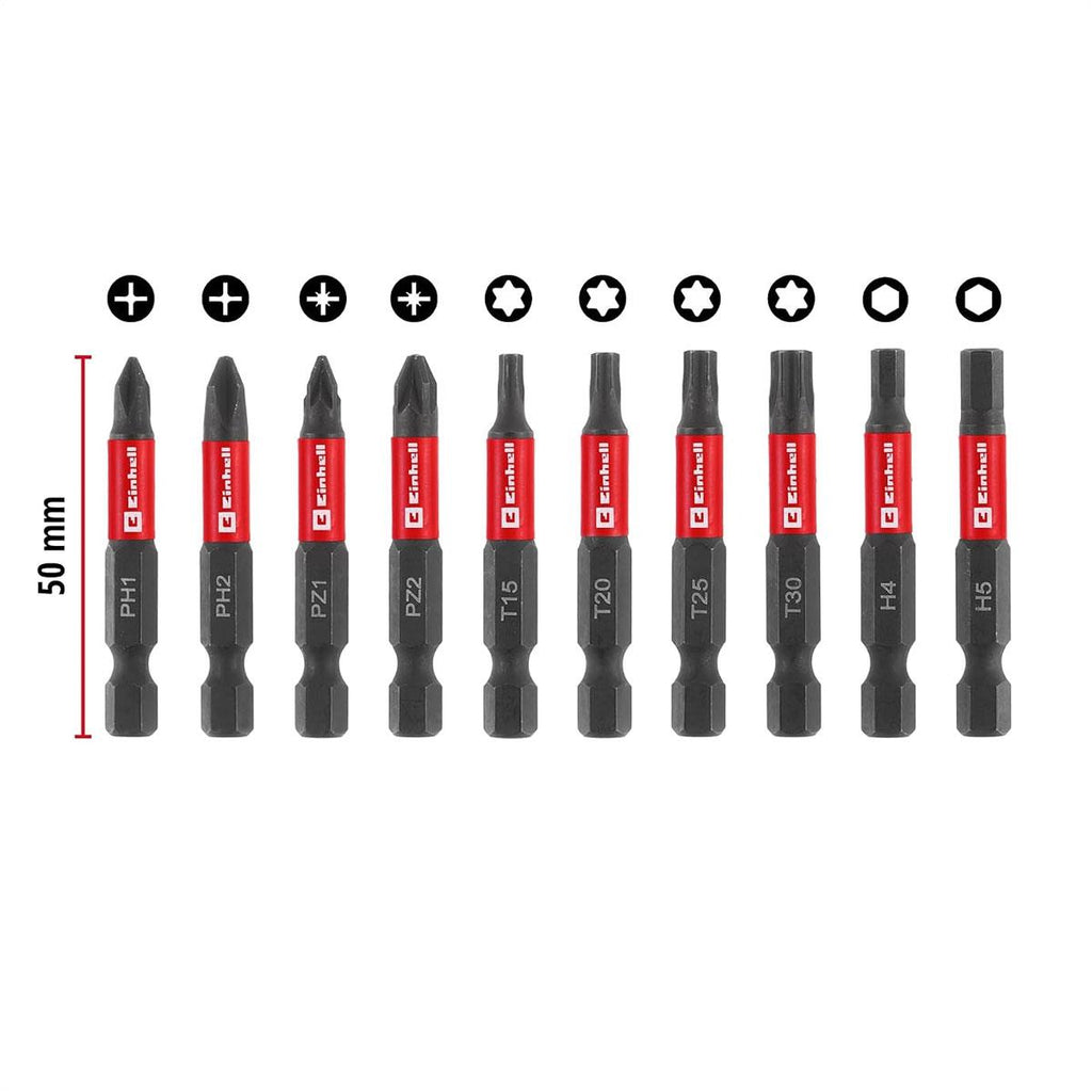 Einhell Impact Screwdriver Bit Set 10 Piece