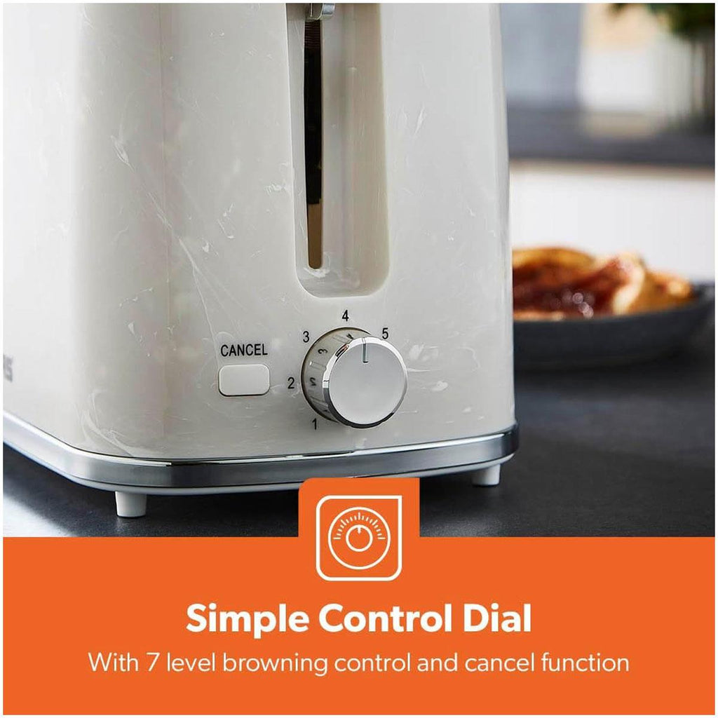 Geepas Skye 2 Slice Bread Toaster White