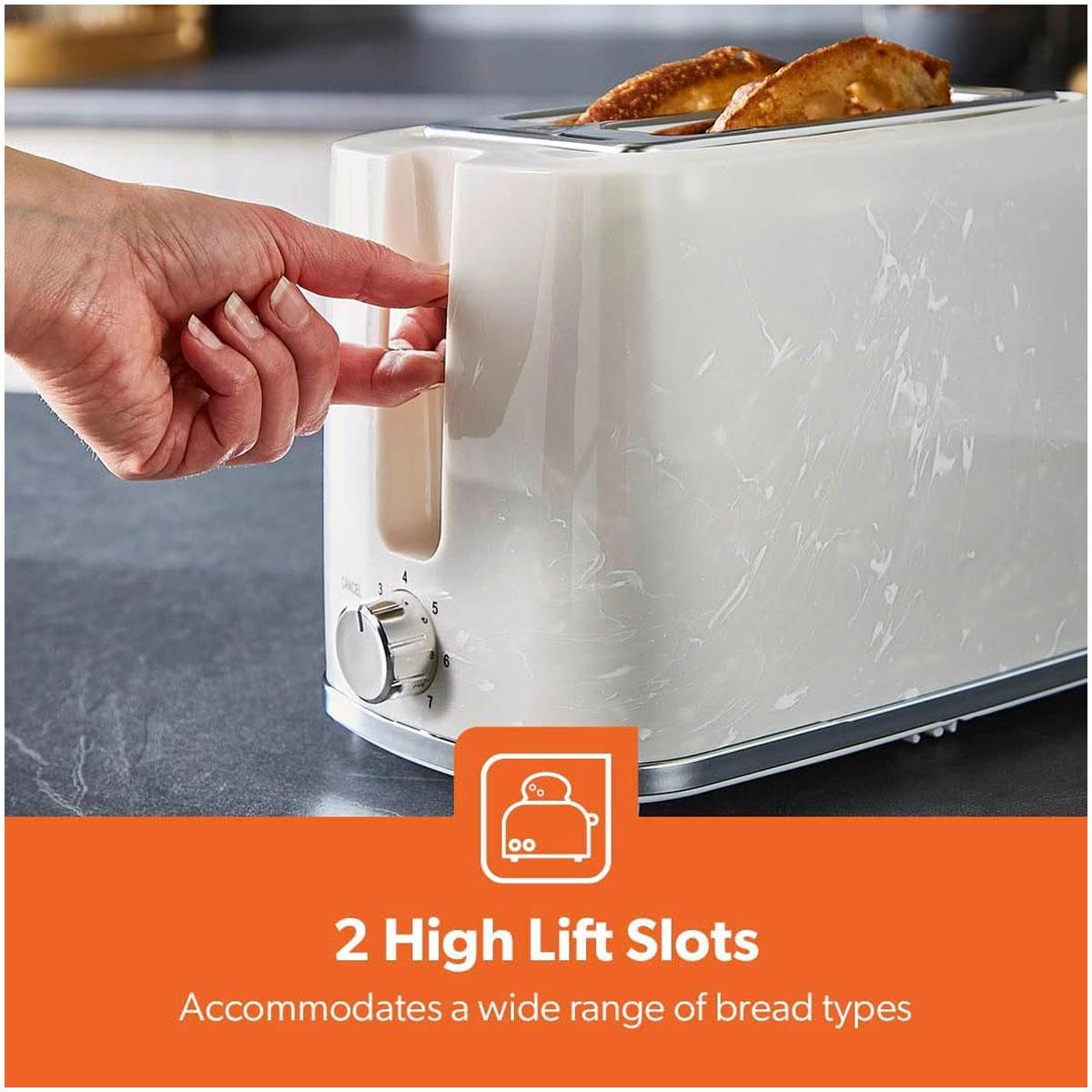 Geepas Skye 2 Slice Bread Toaster White