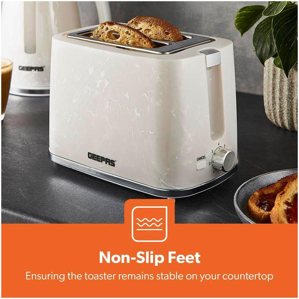 Geepas Skye 2 Slice Bread Toaster White