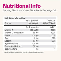 Nutriburst Vegan Radiance Renew Collagen Builder Gummies 60 Count