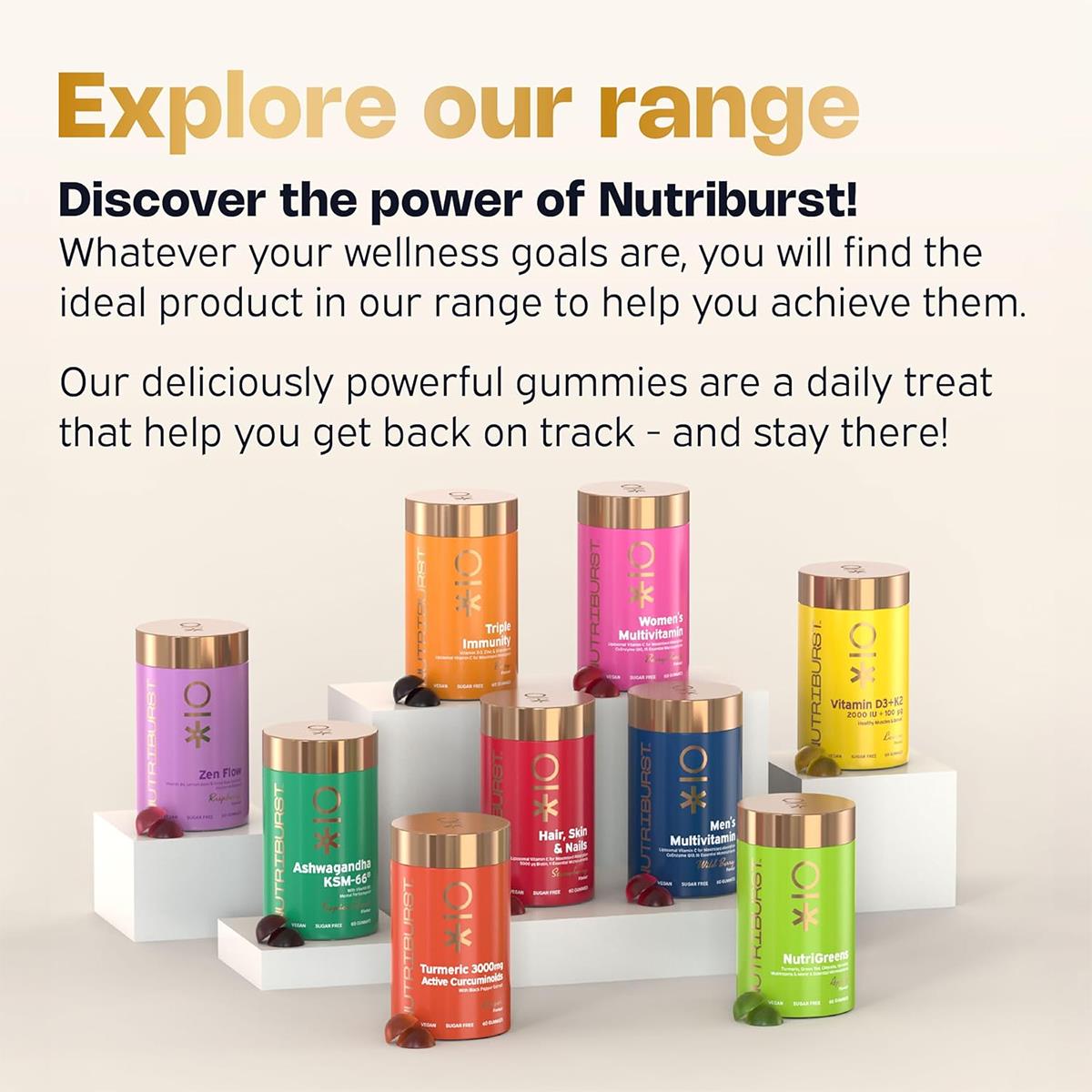 Nutriburst Vegan Radiance Renew Collagen Builder Gummies 60 Count