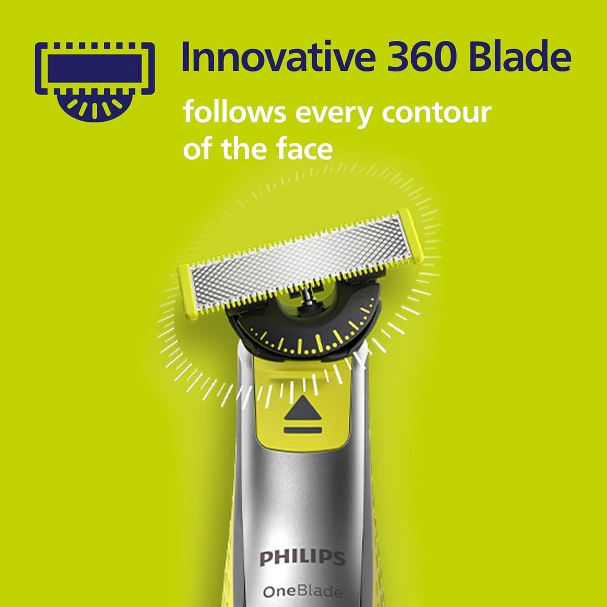 Philips OneBlade 360 Replacement Razor Blade Heads 2-Pack