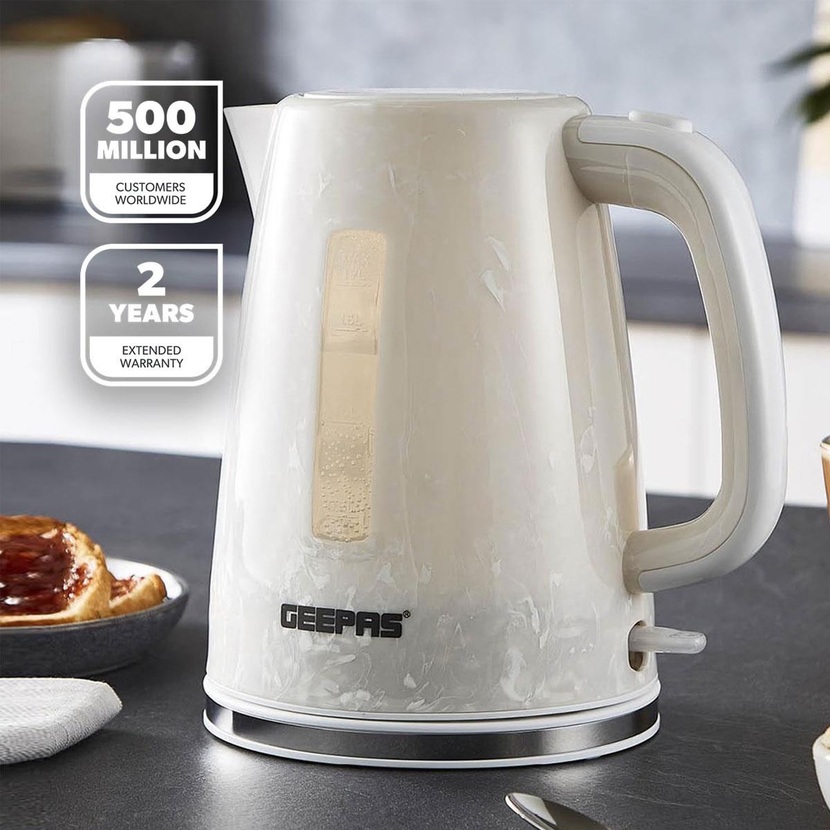 Geepas Skye Electric Cordless Jug Kettle 1.7 Litre White