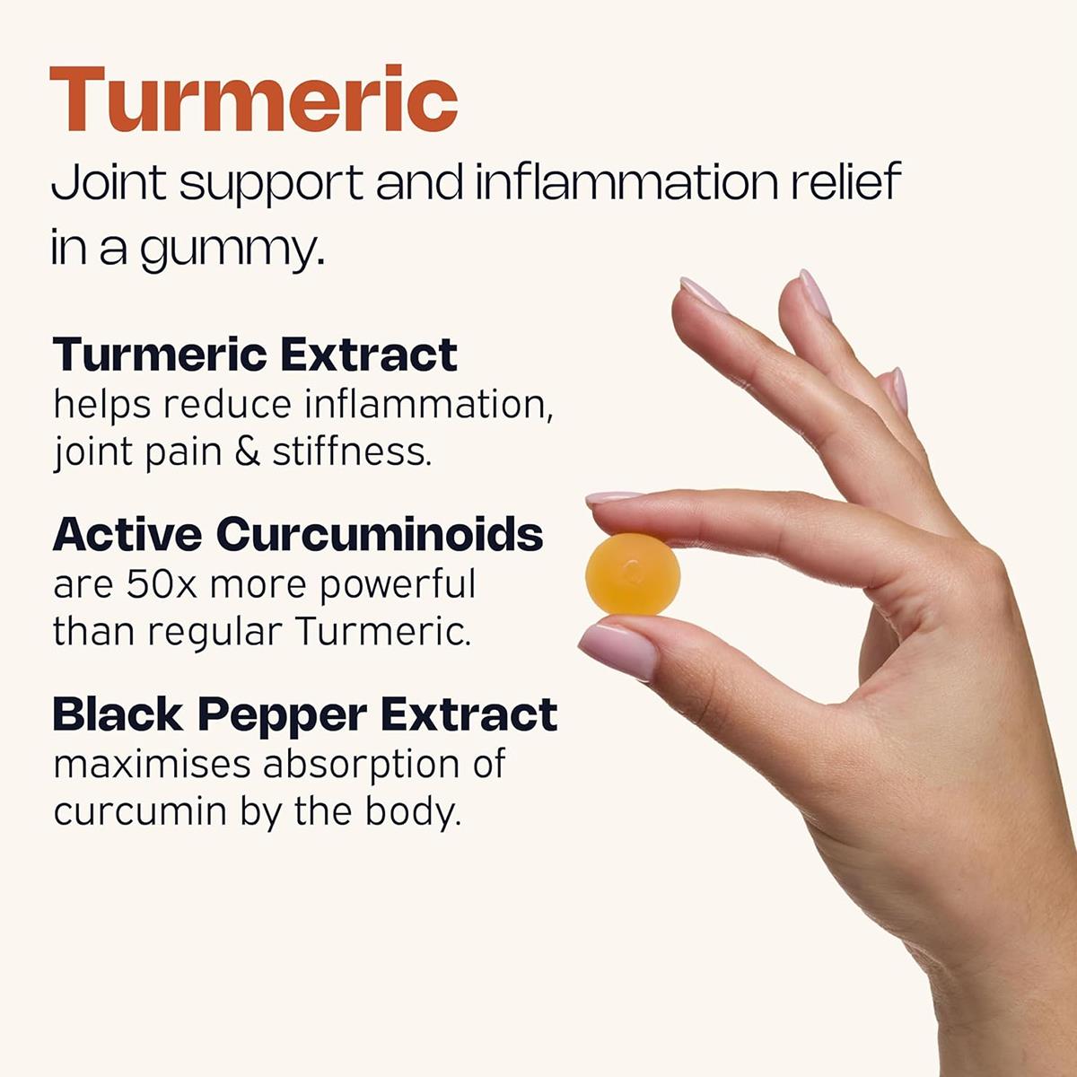Nutriburst Turmeric Curcumin Black Pepper Extract Gummies 60 Count