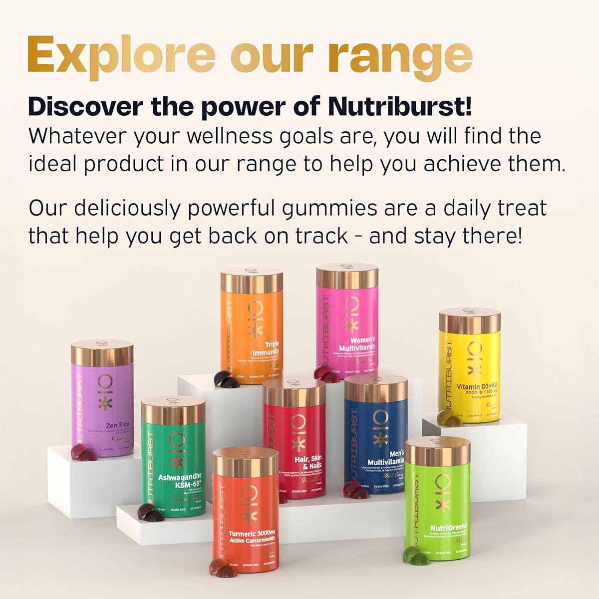 Nutriburst Turmeric Curcumin Black Pepper Extract Gummies 60 Count