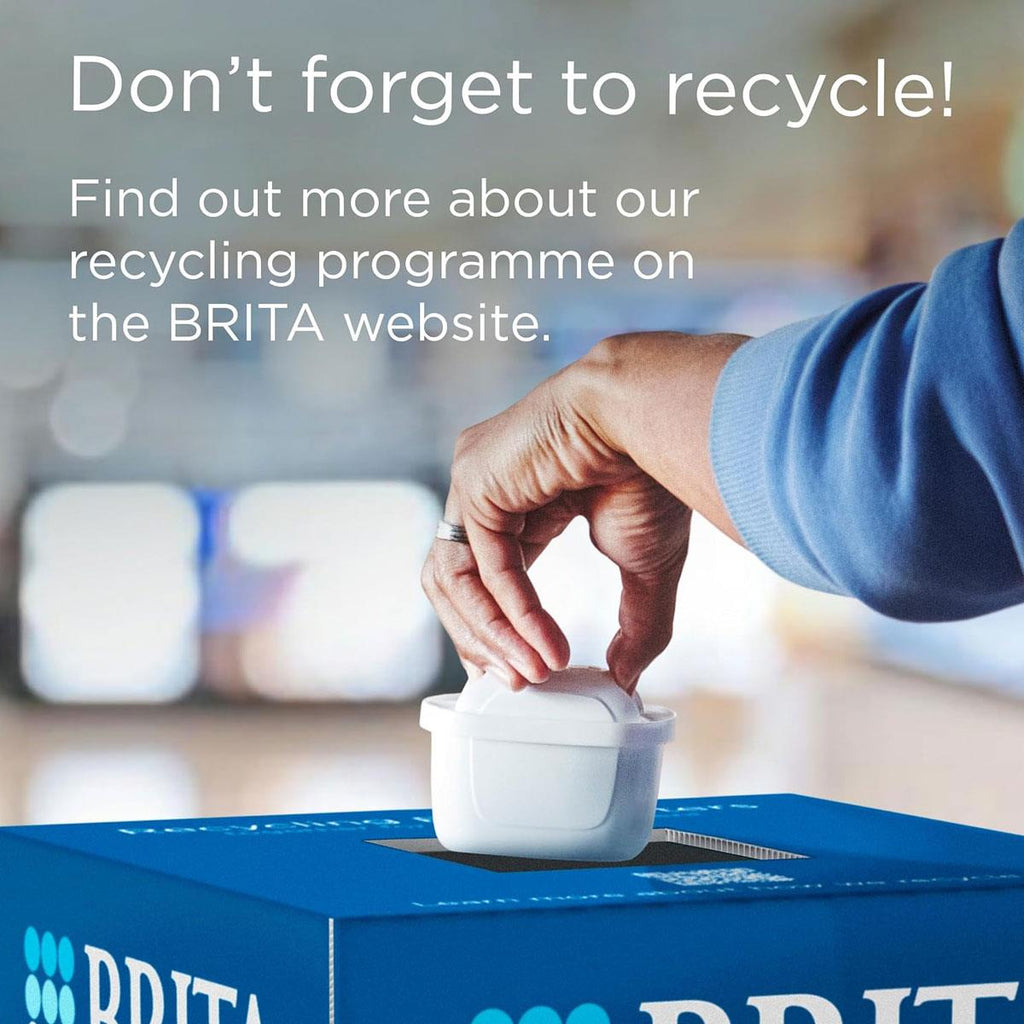 BRITA Borosilicate Glass Water Filter Jug 2.5L Light Blue