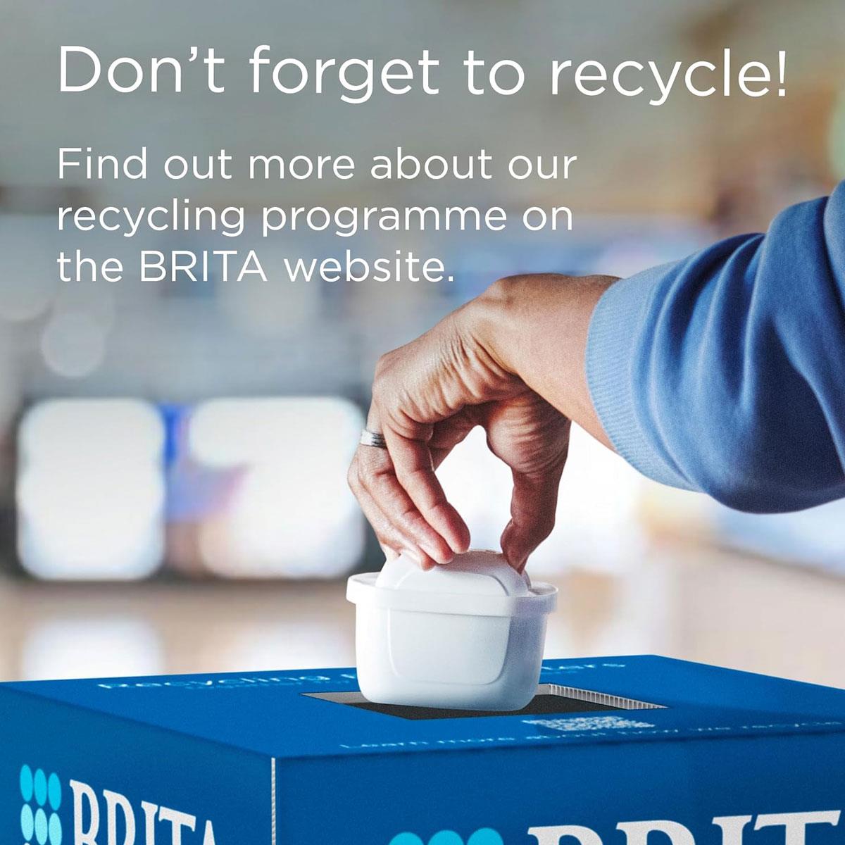BRITA Borosilicate Glass Water Filter Jug 2.5L Light Blue