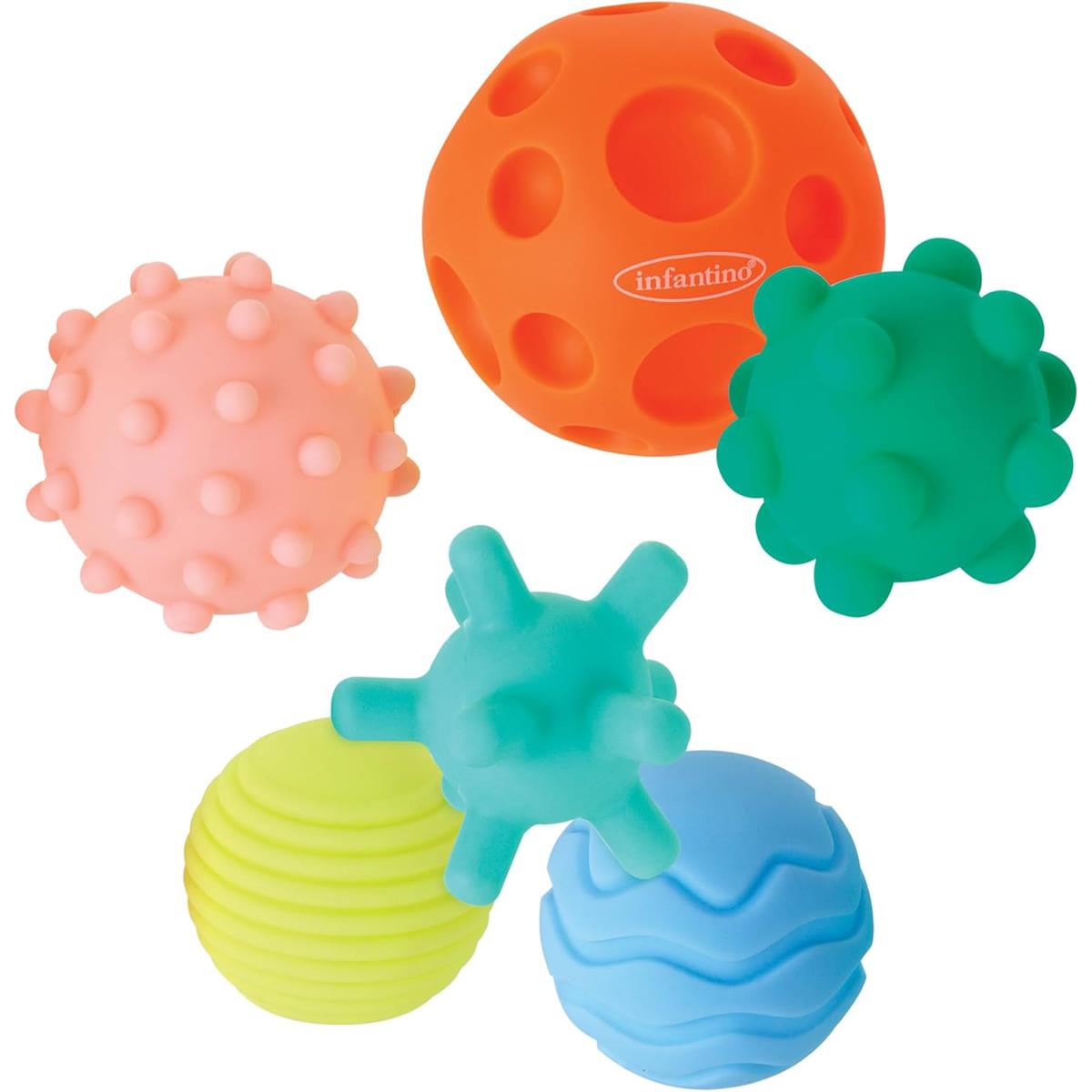 Infantino Textured Sensory Balls Set 6 Piece - Multicolour