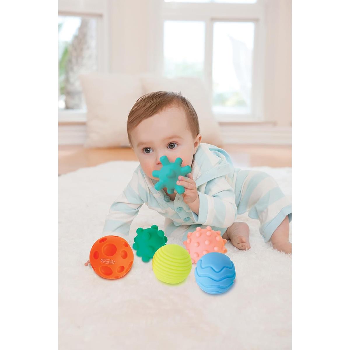 Infantino Textured Sensory Balls Set 6 Piece - Multicolour