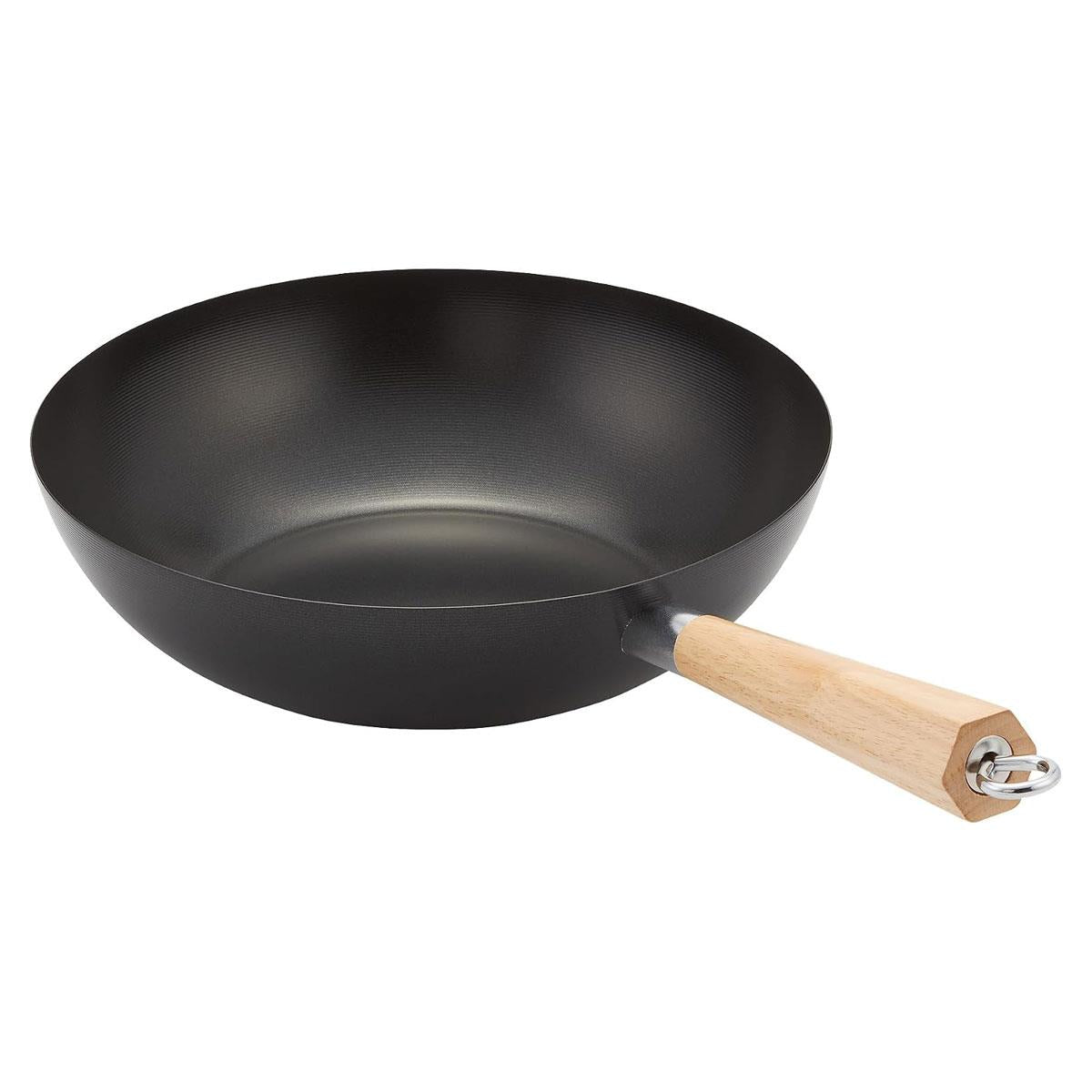 Judge Essentials Carbon Steel Non-Stick Stir Fry Wok 30cm Black